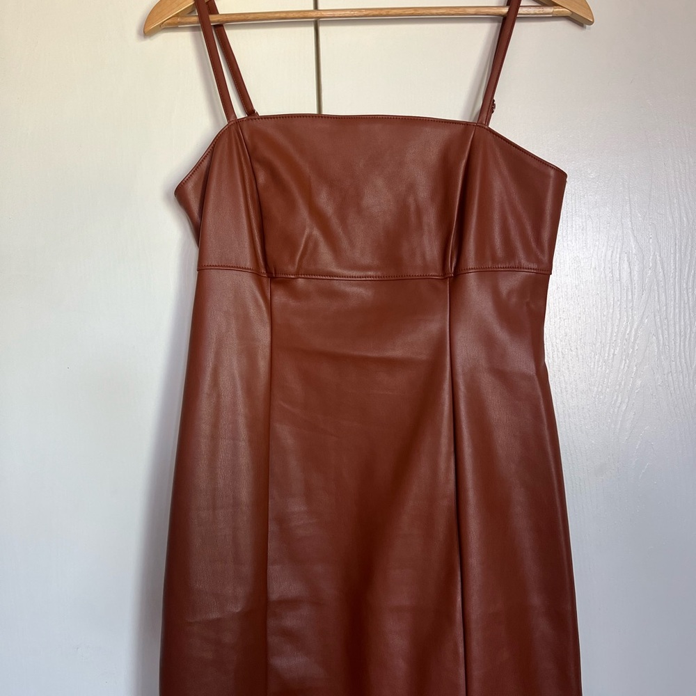 Brown Sheath Dress with Spaghetti Straps for a Night Out